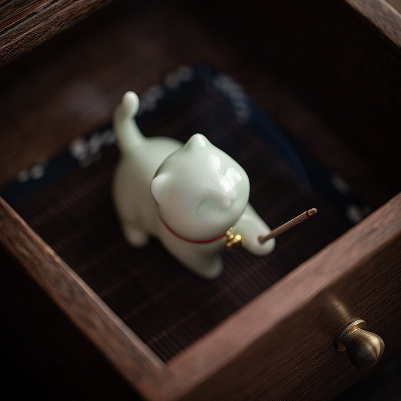 Meow Incense Holder