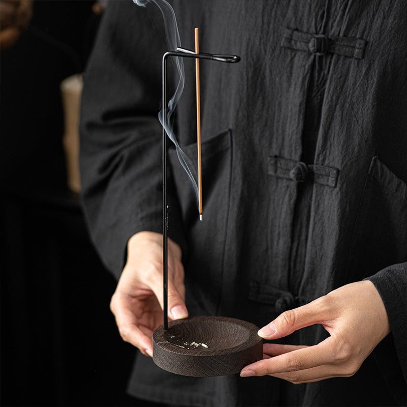 Black Wood Incense Holder