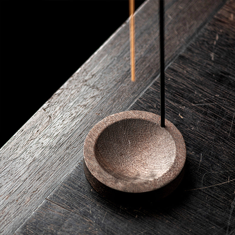 Black Wood Incense Holder