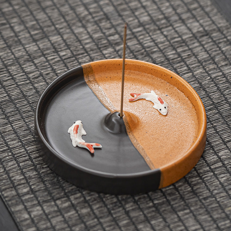 Yin Yang Fish Incense Holder