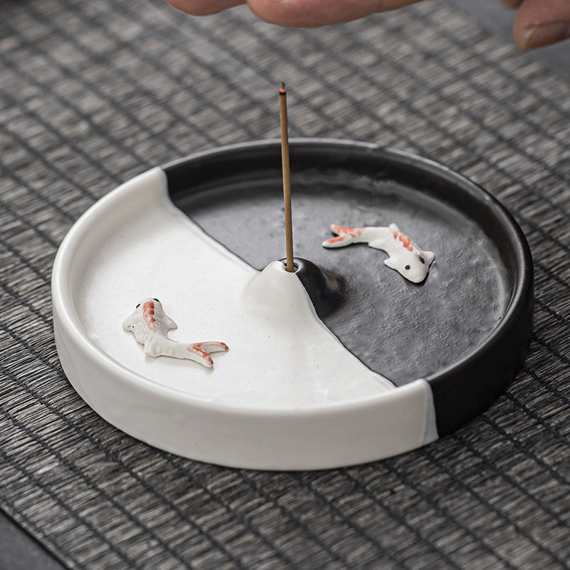 Yin Yang Fish Incense Holder