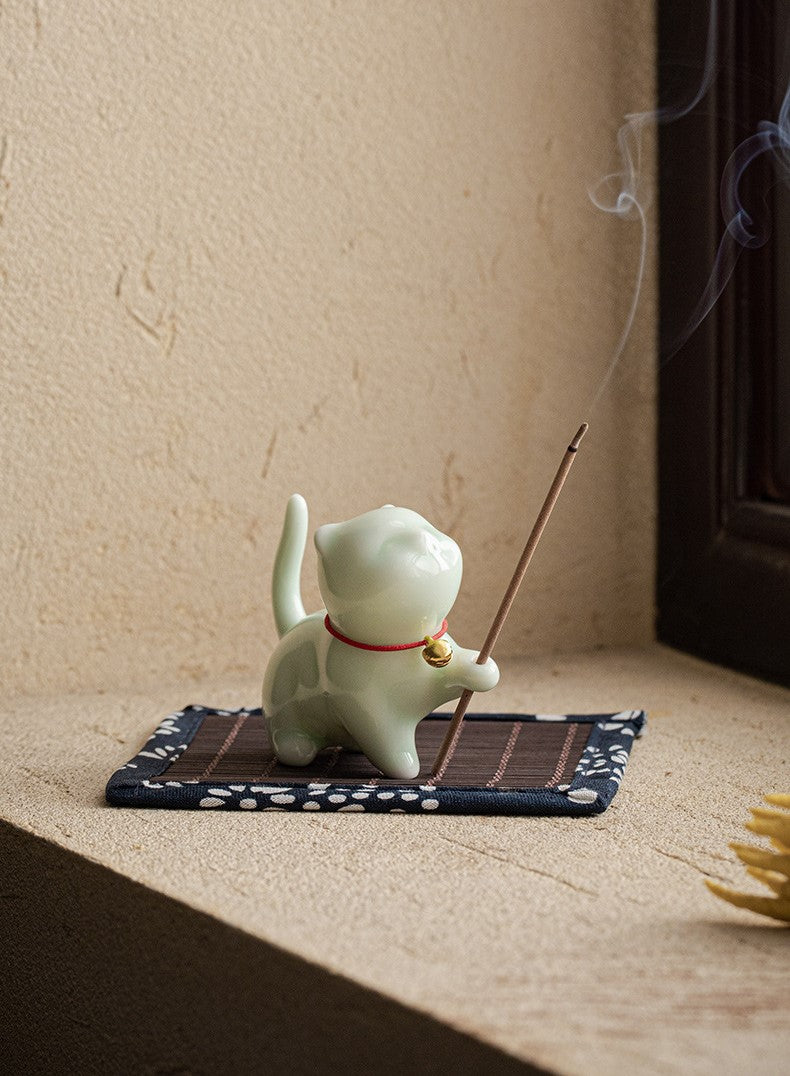 Meow Incense Holder