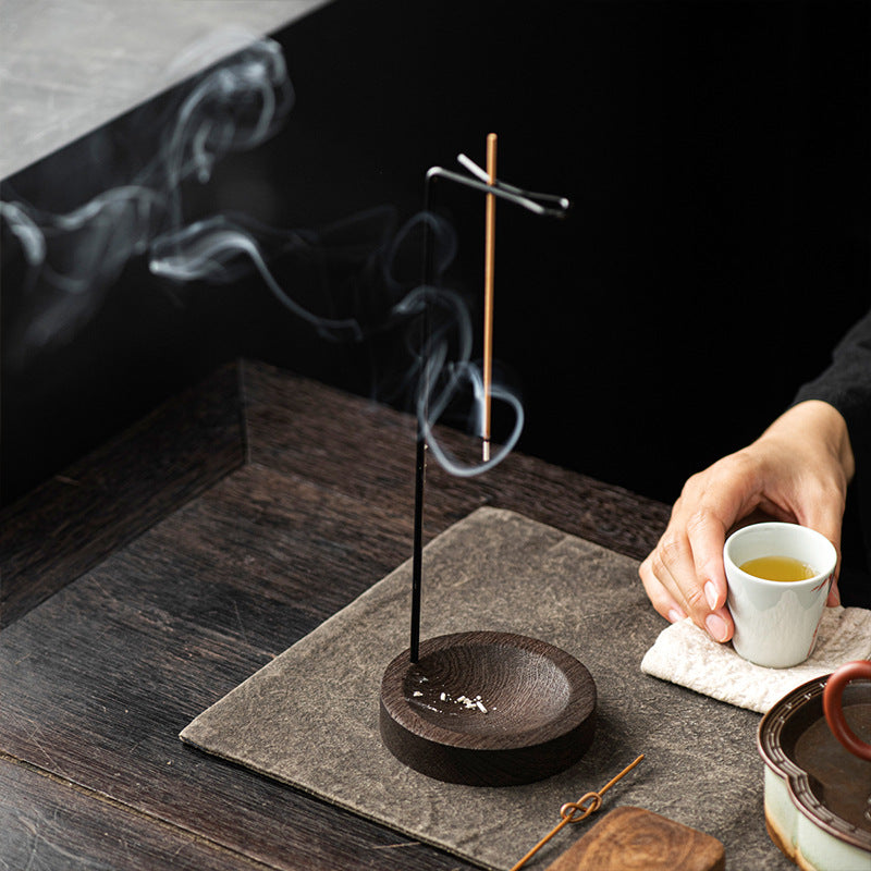 Black Wood Incense Holder